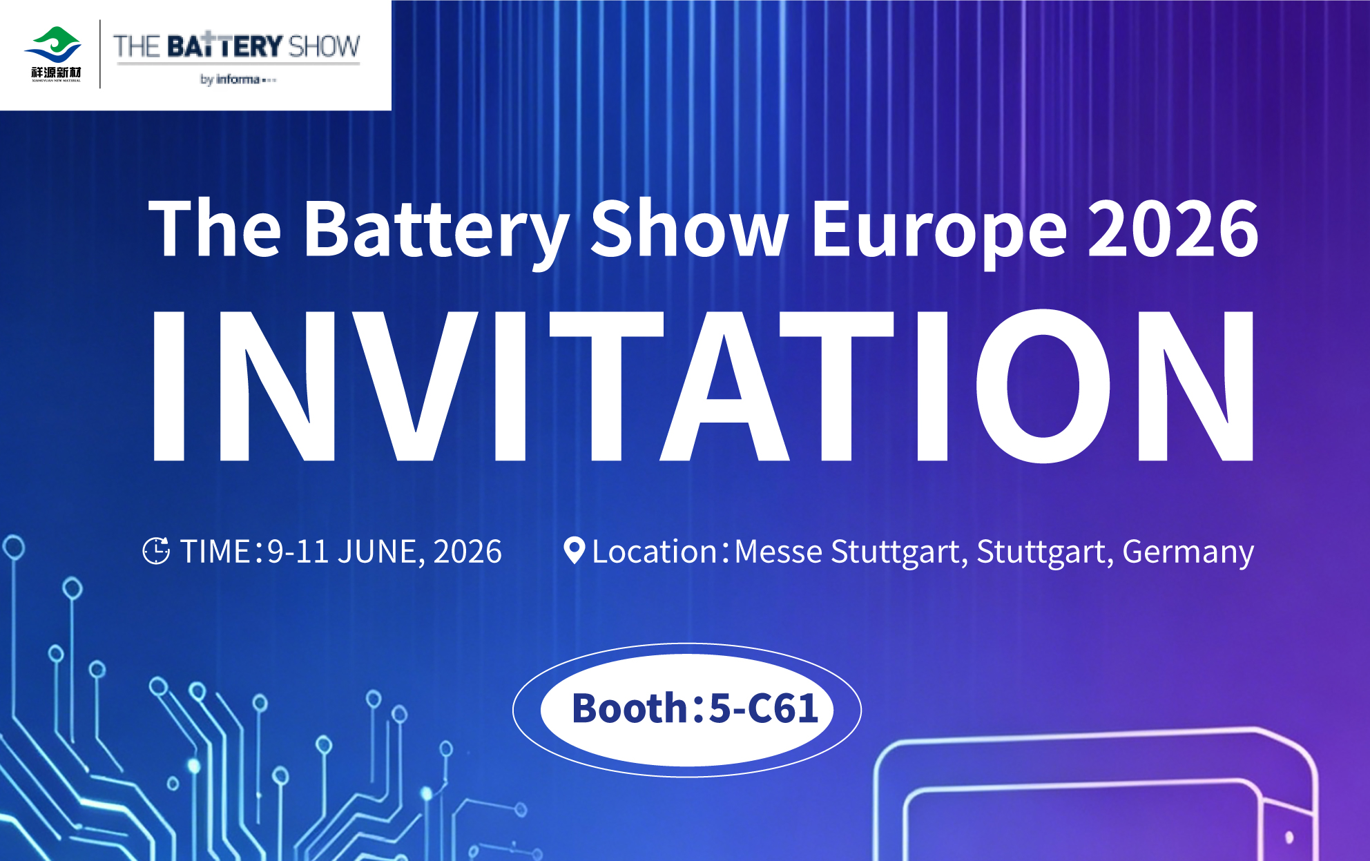 XYFoams នឹងតាំងពិព័រណ៍នៅ The Battery Show Europe 2026
